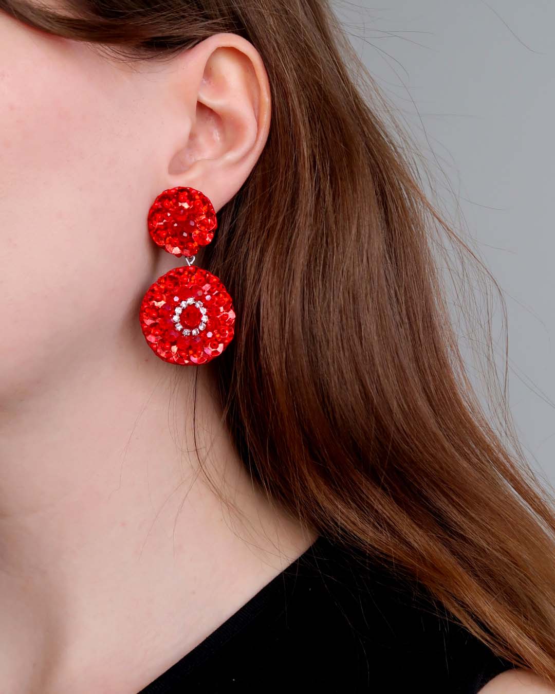 ALAICA EARRINGS - RED