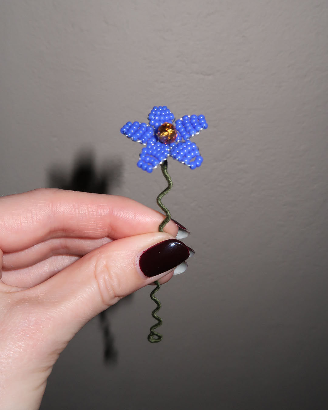 Bokmärke - Blomma - Blå
