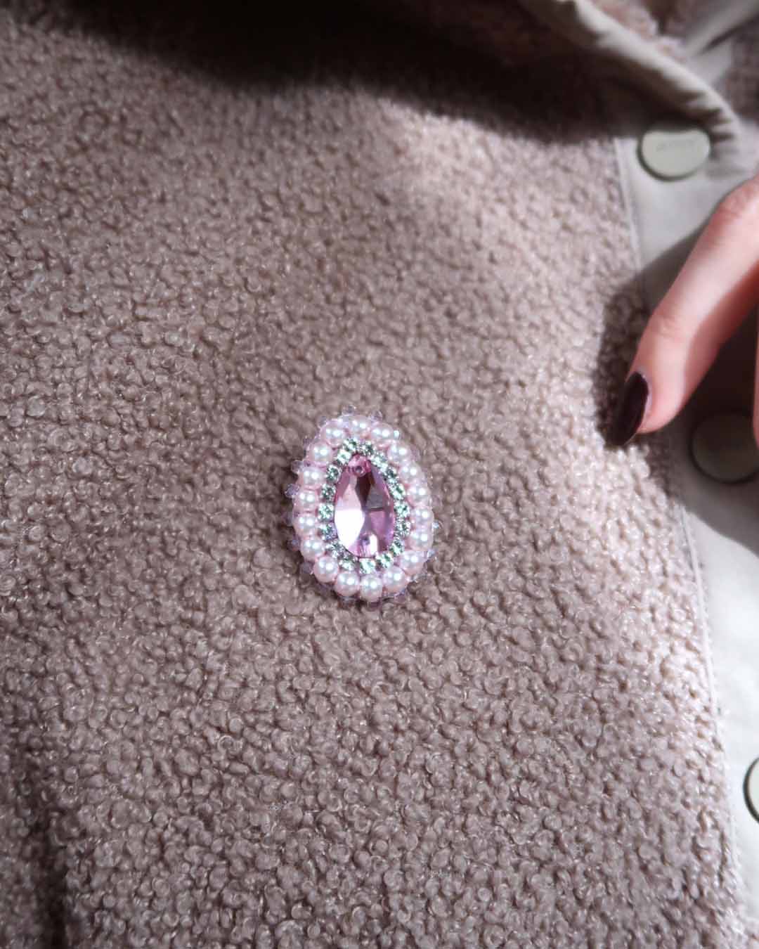 Brooch - Reichei - Light pink