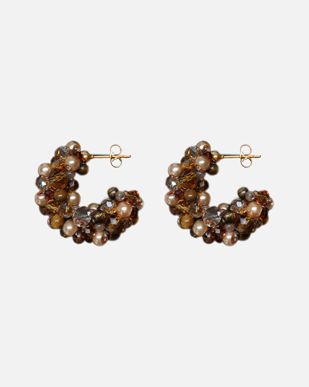 Earrings - Hillii Hoops - Brown