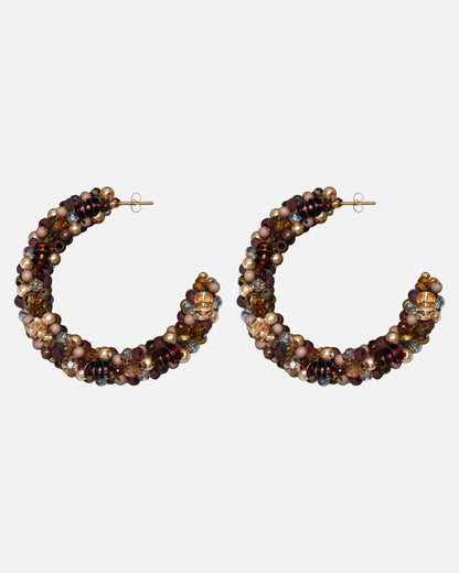 Earrings - Hillii Hoops Maxi - Brown