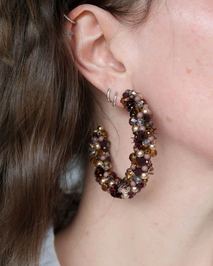 Earrings - Hillii Hoops Maxi - Brown