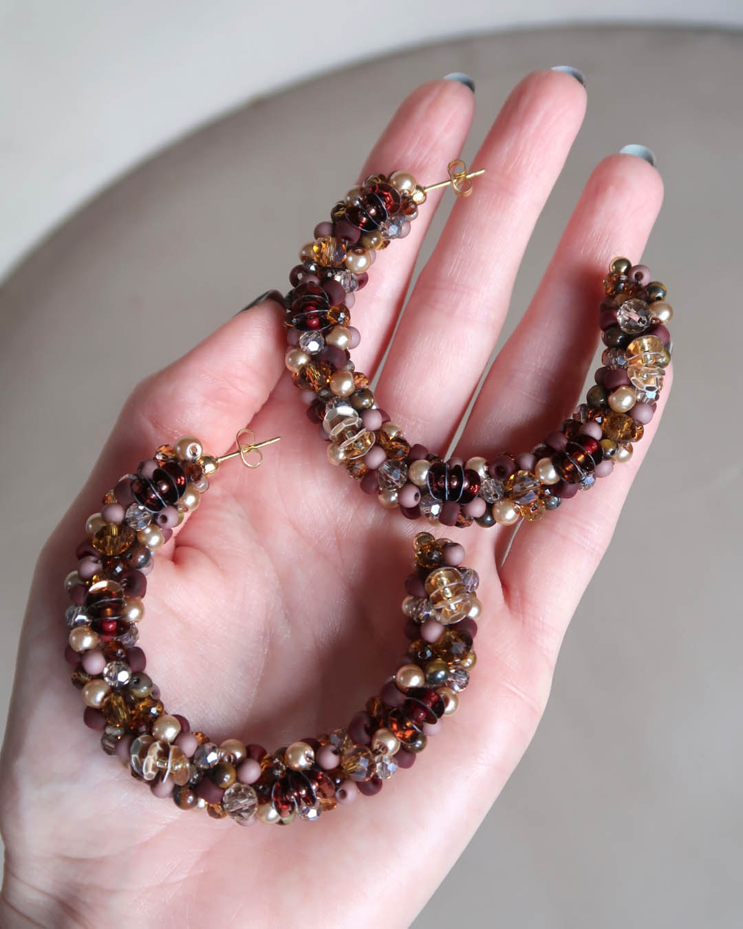 Earrings - Hillii Hoops Maxi - Brown