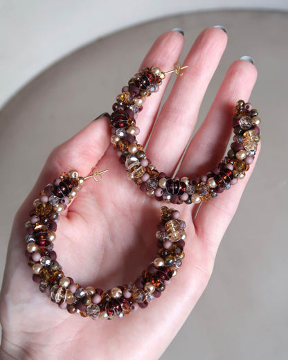 Earrings - Hillii Hoops Maxi - Brown