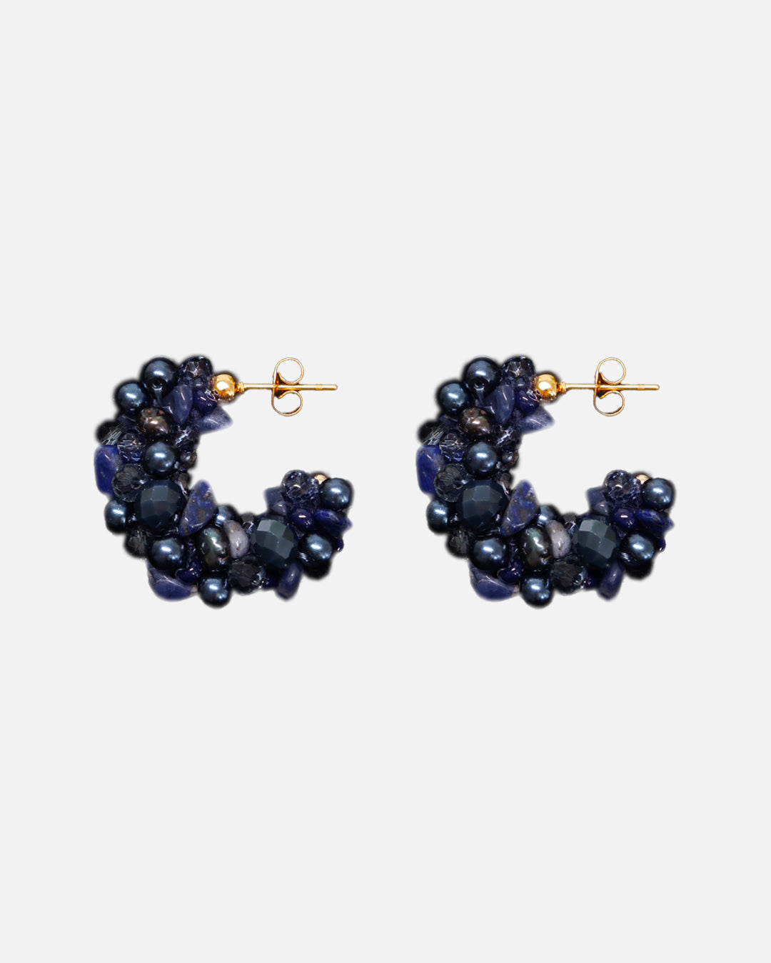 Earrings - Hillii Hoops - Dark Blue