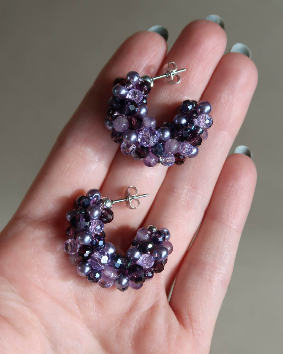 Earrings - Hillii Hoops - Purple