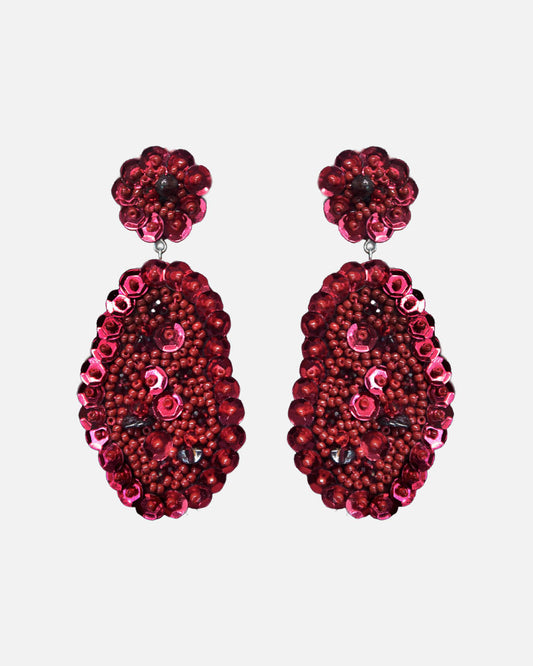 Earrings - Lyallii - Burgundy