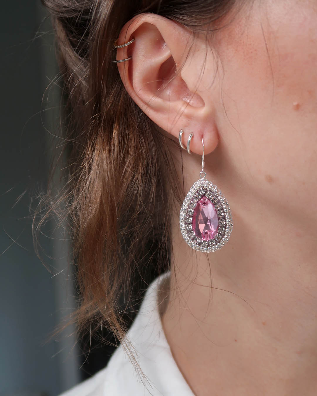 Earrings - Reichei - Light Pink