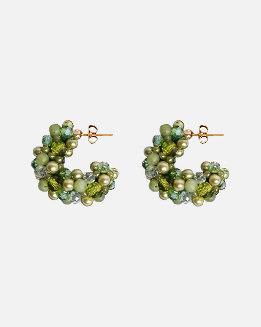 Earrings - Hillii Hoops - Green