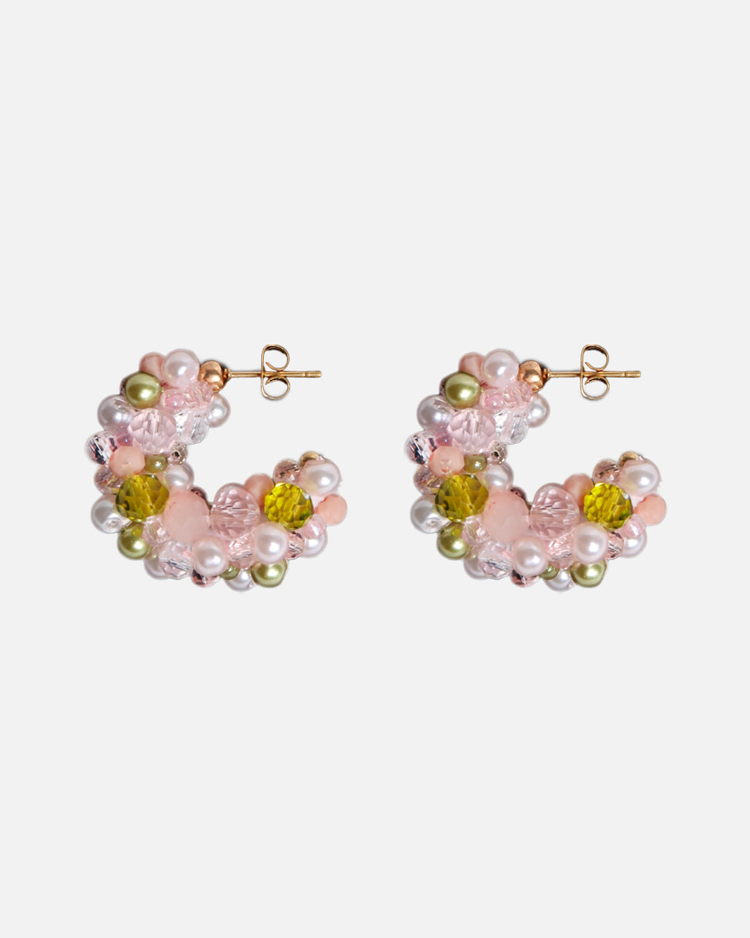 Earrings - Hillii Hoops - Pink, Green