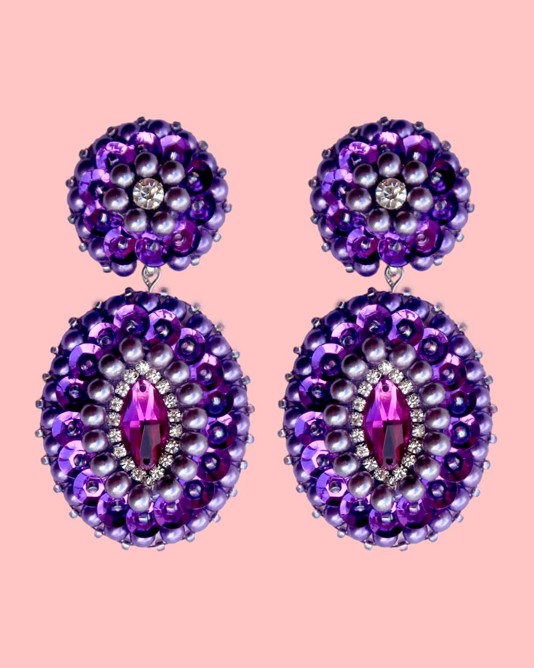 POETICA EARRINGS - PURPLE